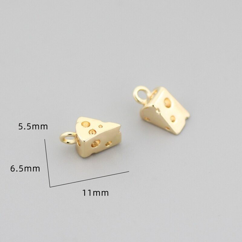 11x6,5mm rausvo aukso sp. nerūdijančio plieno pakabukas sūris, 1vnt. 11x6,5mm rausvo aukso sp. nerūdijančio plieno pakabukas sūris, 1vnt.