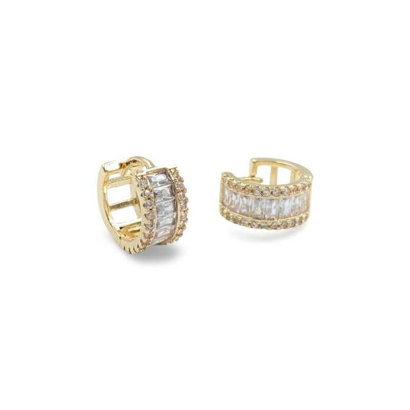 11x6mm 14k aukso sp. nerūdijančio plieno auskarų įvėrimai, 2vnt.