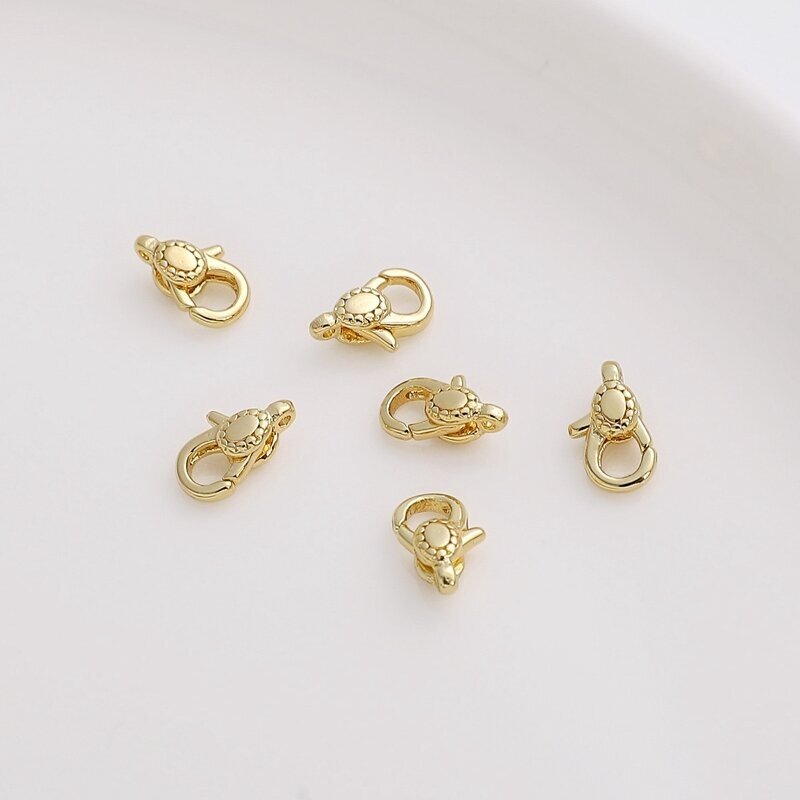 10x6mm 14k aukso sp. nerūdijančio plieno užsegimas, 1vnt.