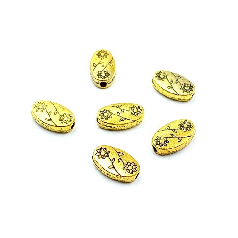 11x7mm aukso sp. intarpai, 22vnt.