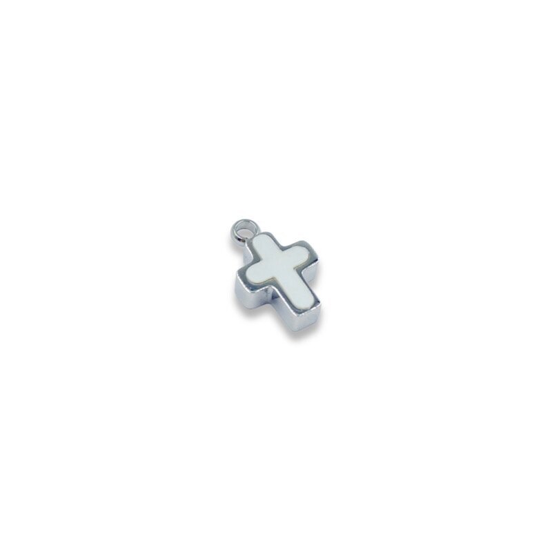 11x7mm platinos sp. nerūdijančio plieno pakabukas kryžius, 1vnt. 11x7mm platinos sp. nerūdijančio plieno pakabukas kryžius, 1vnt.