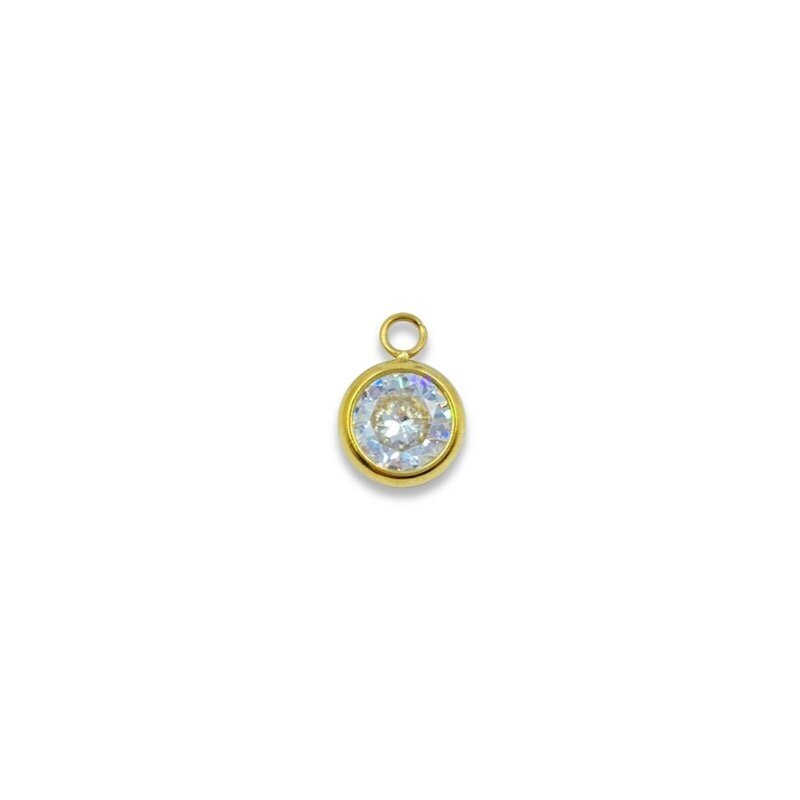 11x8mm 14k aukso sp. nerūdijančio plieno pakabukas, 1vnt.