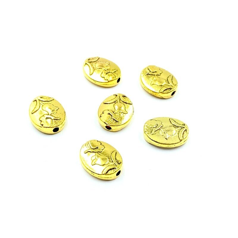 11x9mm aukso sp. intarpai, 16vnt.