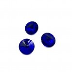 12mm mėlynos sp. apvalūs kristalai be rėmelio, 4vnt.