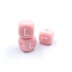 12mm rožinės sp. silikoninė L raidė, 1vnt.