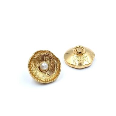 12mm aukso sp. metalinė saga su kilpute, 2vnt.