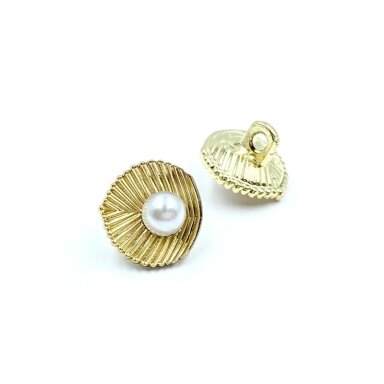 12mm aukso sp. metalinė saga su kilpute, 2vnt.