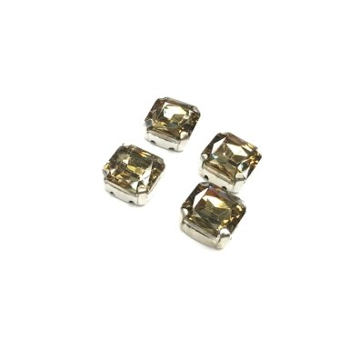 12mm dūminės sp. kristalai sidabro sp. rėmeliuose, 4vnt