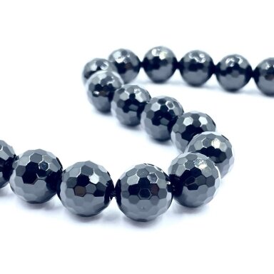 12mm facetuotas turmalinas, 40cm juosta