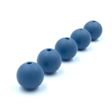12mm melsvos sp. silikoniniai karoliukai, 8vnt.