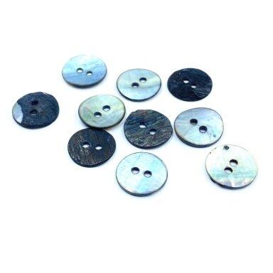 12mm pilkos perlamutrinės sp. kriauklinė saga, 10vnt.