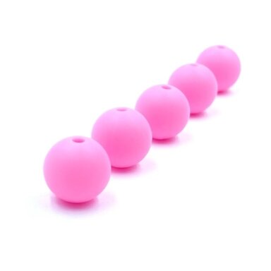 12mm rožinės sp. silikoniniai karoliukai, 8vnt.