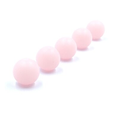 12mm rožinės sp. tamsoje šviečiantys silikoniniai karoliukai, 5vnt.