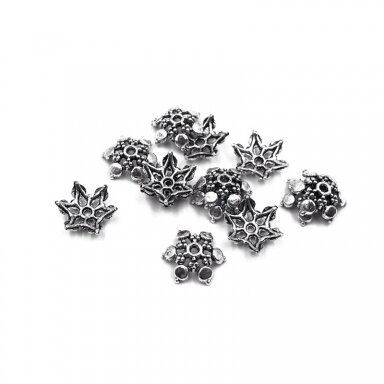 12mm sidabro sp. kepurėlės, 39vnt.
