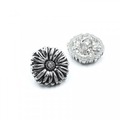 12mm sidabro sp. metalinė saga su kilpute, 2vnt.