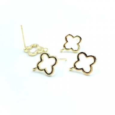 12x10mm 14k aukso sp. nerūdijančio plieno auskarų įvėrimai, 2vnt. 12x10mm 14k aukso sp. nerūdijančio plieno auskarų įvėrimai, 2vnt.