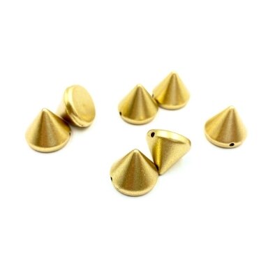 12x10mm matinės aukso sp. prisiuvamos plastiko kniedės, 10g (apie 17vnt.)