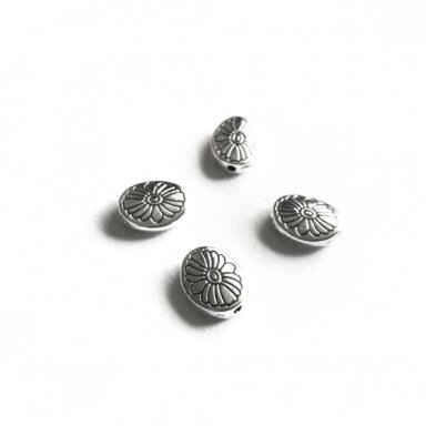 12x10mm sidabro sp. intarpai, 10vnt.