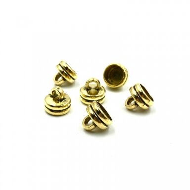 12x11mm aukso sp. kepurėlės, 8vnt.