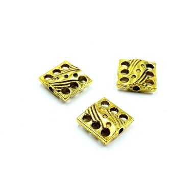 12x12mm aukso sp. intarpai, 11vnt.