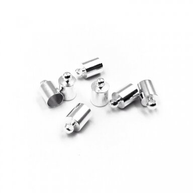 12x15mm sidabro sp. kepurėlės, 6vnt.