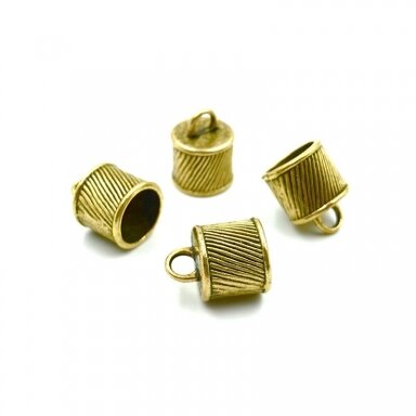 12x16mm aukso sp. kepurėlės, 5vnt.