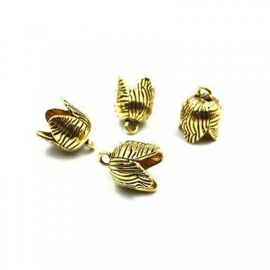 12x16mm aukso sp. kepurėlės, 8vnt.