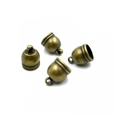 12x16mm žalvario sp. kepurėlės, 7vnt.