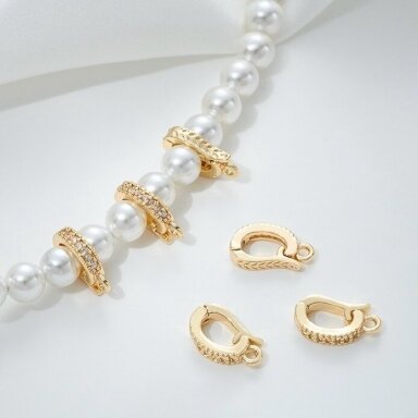 12x3mm 14k aukso sp. nerūdijančio plieno pakabuko laikiklis, 1vnt.