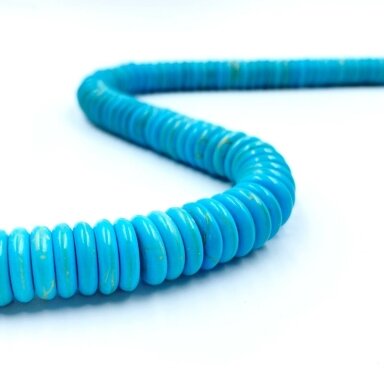 12x3mm žydros sp. disko formos hovlitas, 37cm juosta 12x3mm žydros sp. disko formos hovlitas, 37cm juosta