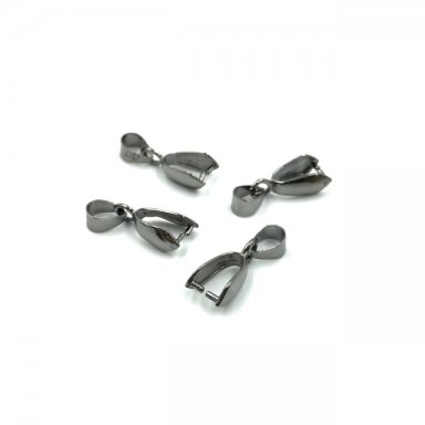 15x5mm juodintos sp. pakabukų laikiklis, 10vnt.