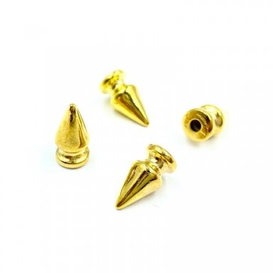 12x6mm aukso sp. įkalamos kniedės, 10g (apie 56vnt.)
