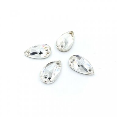 12x7mm crystal sp. lašo formos prisiuvami kristalai, 4vnt.