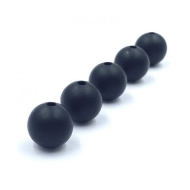 12mm juodos sp. silikoniniai karoliukai, 8vnt. 12mm juodos sp. silikoniniai karoliukai, 8vnt.