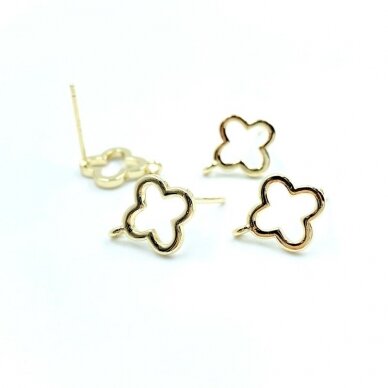 12x10mm 14k aukso sp. nerūdijančio plieno auskarų įvėrimai, 2vnt. 12x10mm 14k aukso sp. nerūdijančio plieno auskarų įvėrimai, 2vnt.