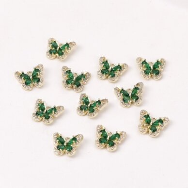 12x14mm 14k aukso sp. nerūdijančio plieno pakabukas su cirkoniais drugelis, 1vnt. 12x14mm 14k aukso sp. nerūdijančio plieno pakabukas su cirkoniais drugelis, 1vnt.