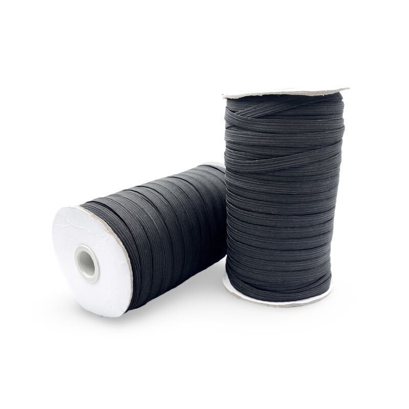 12mm juodos sp. plokščia elastinė guma, 1m