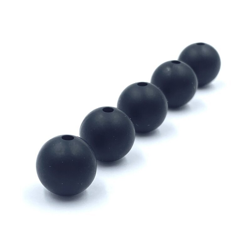 12mm juodos sp. silikoniniai karoliukai, 8vnt. 12mm juodos sp. silikoniniai karoliukai, 8vnt.