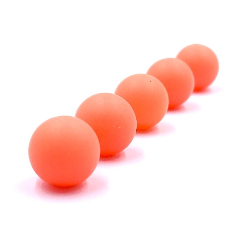12mm koralų sp. tamsoje šviečiantys silikoniniai karoliukai, 5vnt.