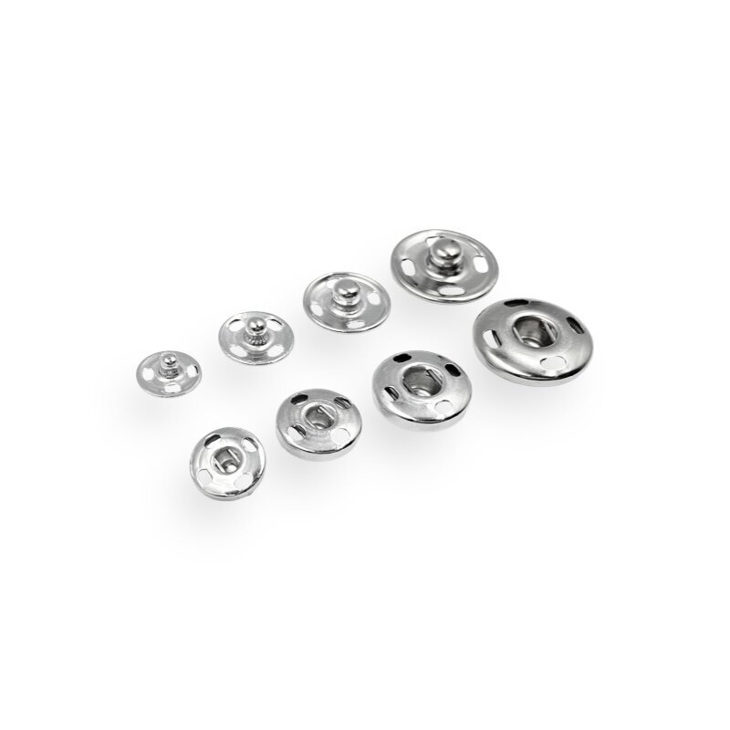 12mm nikelio sp. metalinės spaudės, 6vnt.