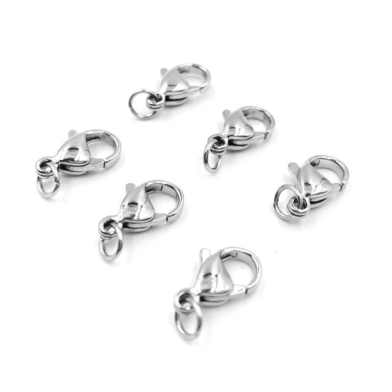 12mm platinos sp. nerūdijančio plieno užsegimas karabinas, 1vnt.