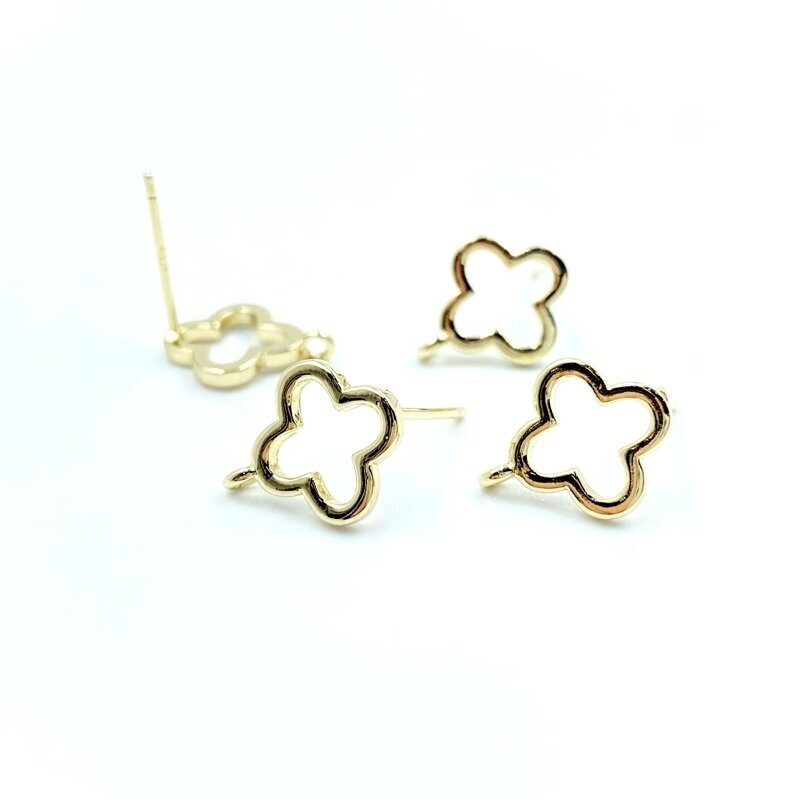 12x10mm 14k aukso sp. nerūdijančio plieno auskarų įvėrimai, 2vnt. 12x10mm 14k aukso sp. nerūdijančio plieno auskarų įvėrimai, 2vnt.