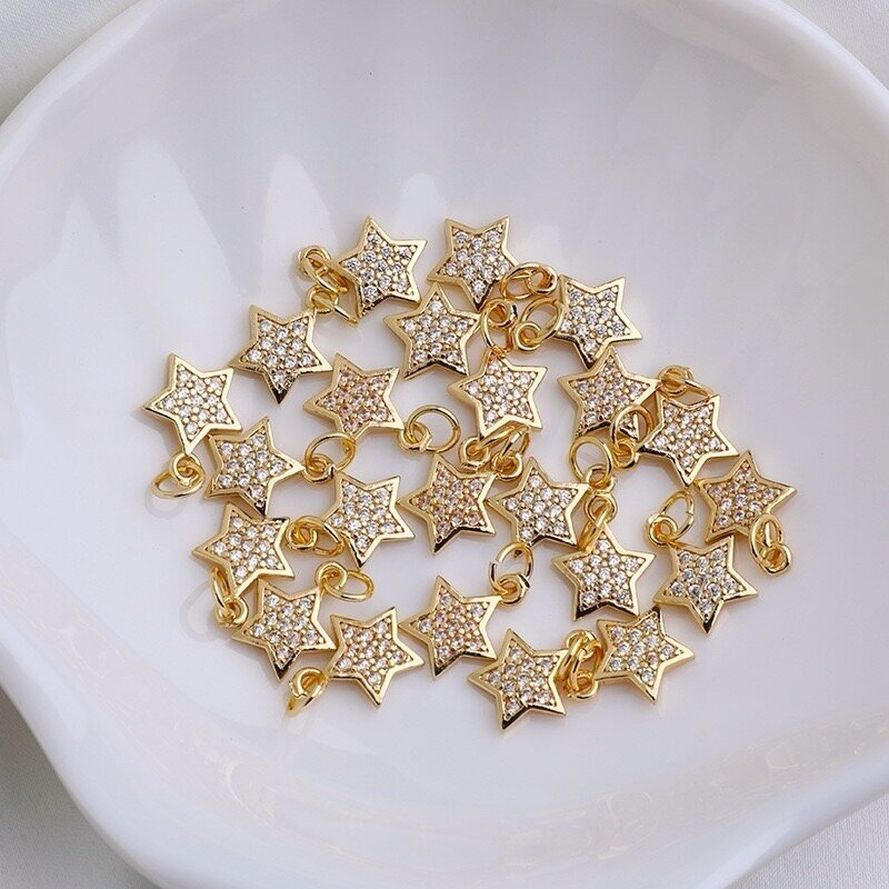 12x10mm 14k aukso sp. nerūdijančio plieno pakabukas žvaigždė, 1vnt. 12x10mm 14k aukso sp. nerūdijančio plieno pakabukas žvaigždė, 1vnt.