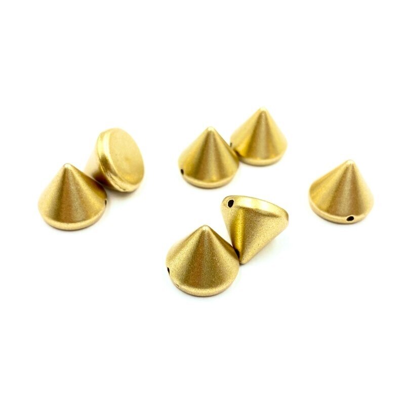 12x10mm matinės aukso sp. prisiuvamos plastiko kniedės, 10g (apie 17vnt.)