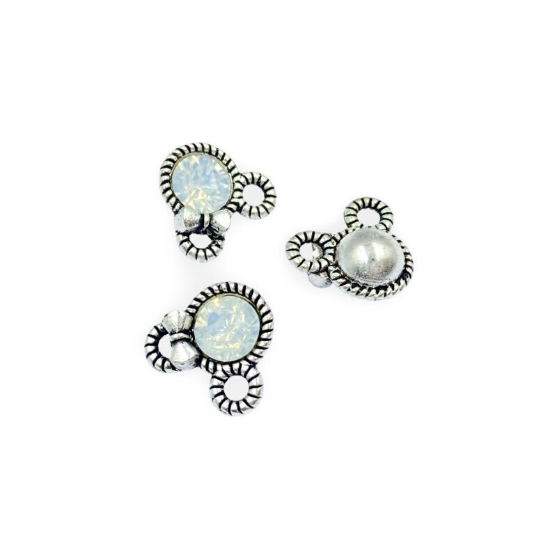 12x11mm sidabro sp. pakabukas, 1vnt.