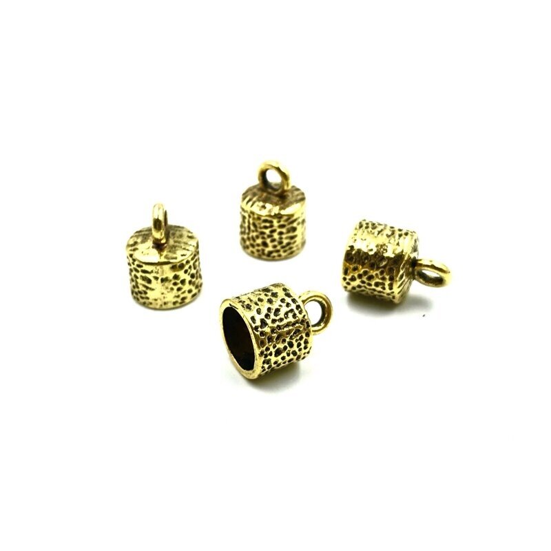 12x17mm aukso sp. kepurėlės, 5vnt.