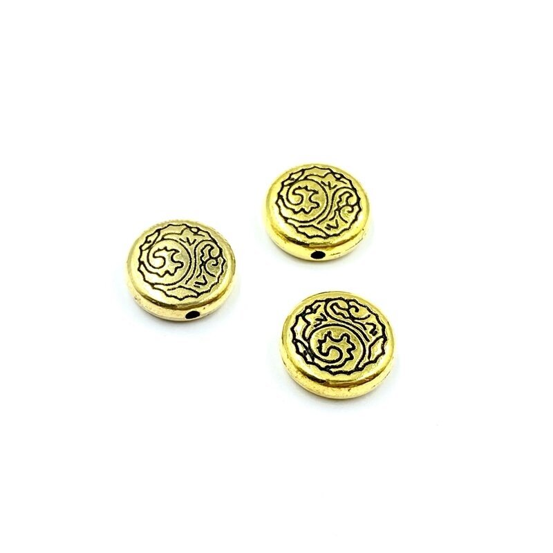 12x4mm aukso sp. intarpai, 8vnt.