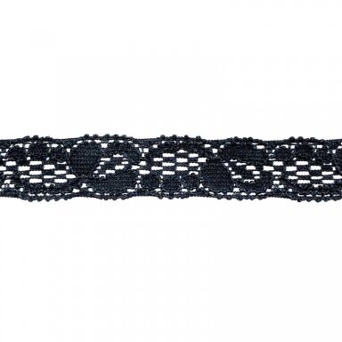 13mm juodos sp. elastinis nėrinys, 1m