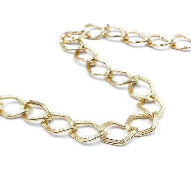 13mm rausvo aukso sp. aliuminė grandinėlė, 1m 13mm rausvo aukso sp. aliuminė grandinėlė, 1m