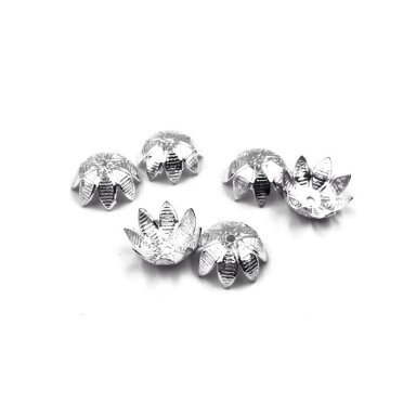 13mm sidabro sp. kepurėlės, 15vnt.